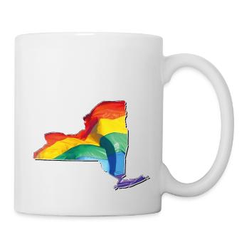 New York (United States) | Real Flag | LGBTQIA+ - Mug - white - Right