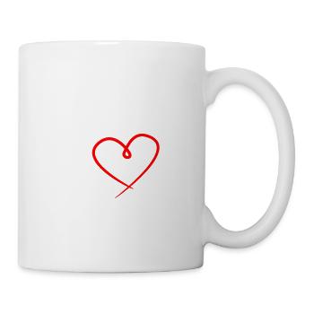 I Love Music Love clef note music note - Mug - white - Right