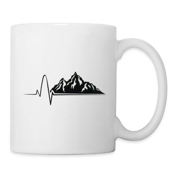 Mountains heartbeat - Mug - white - Right