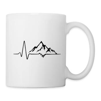 Mountains heartbeat - Mug - white - Right