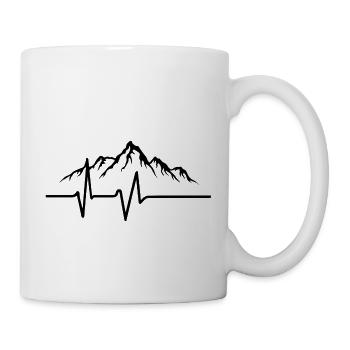 Mountains heartbeat - Mug - white - Right