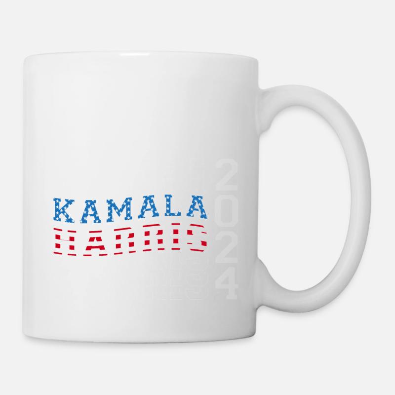Couleurs du drapeau des États-Unis à Kamala Harris 2024 pour - Mug blanc - blanc