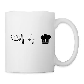 Toque de chef Pulse Heartbeat - Mug blanc - blanc - Droite