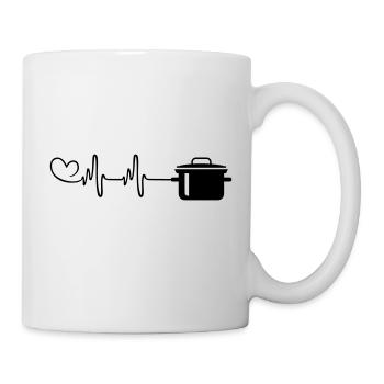 kochtopf Puls Herzschlag - Tasse - Weiß - Rechts