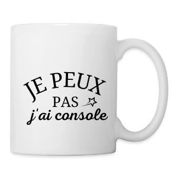 je peux pas j'ai console - Mug blanc - blanc - Droite