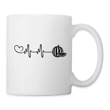 Melon Pulse Heart - Mug blanc - blanc - Droite