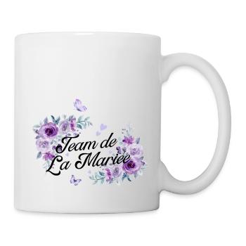 Purple floral bridal team - Mug - white - Right