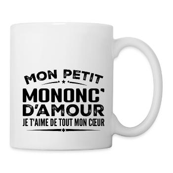 Mononc' gift of love I love you with all my heart - Mug - white - Right