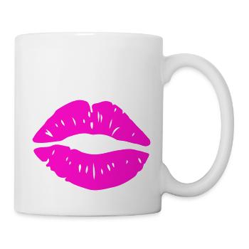 lippen kuss - Tasse - Weiß - Rechts