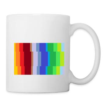 Bunte Struktur - Tasse - Weiß - Rechts
