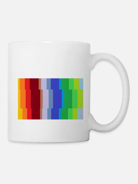 Bunte Struktur - Tasse - Weiß