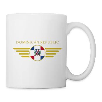 Ich liebe Dominikanische Republik Design T-Shirt - Tasse - Weiß - Rechts