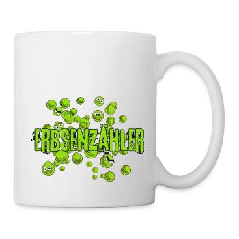Erbsenzähler mrs Erdnuss grün fun comic - Tasse - Weiß - Rechts