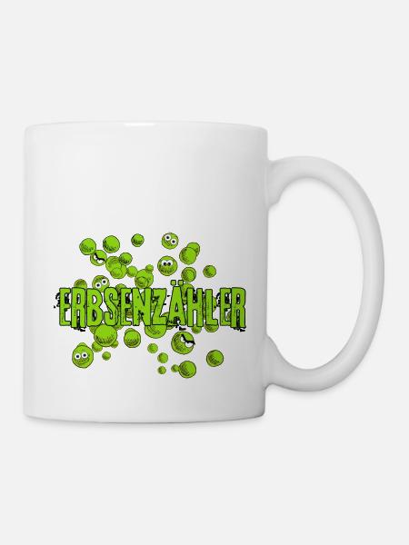 Bean counter mrs peanut green fun comic - Mug - white