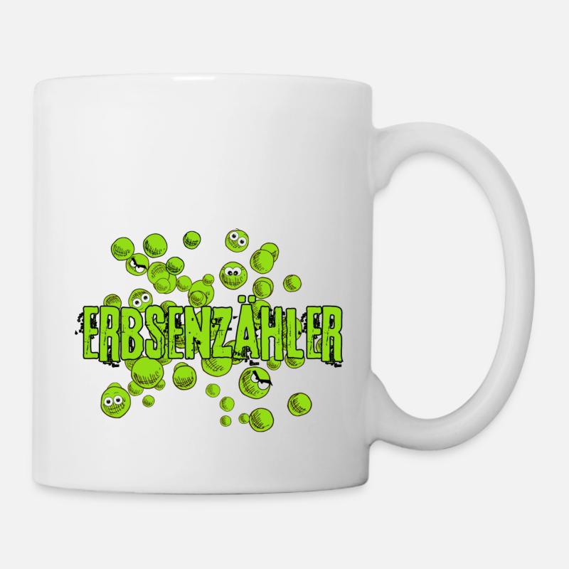 Bean counter mrs peanut green fun comic - Mug - white
