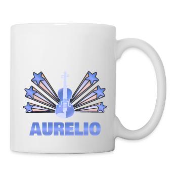 Aurelio als Musikinstrument - Tasse - Weiß - Rechts