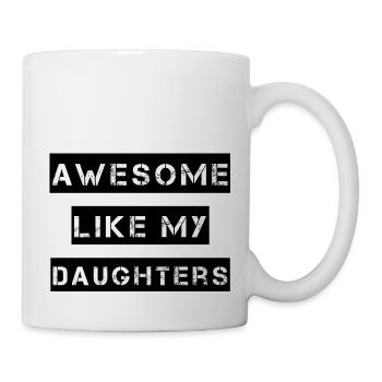 GÉNIAL COMME MES FILLES – Fête des Mères – Fête des Pères - Mug blanc - blanc - Droite