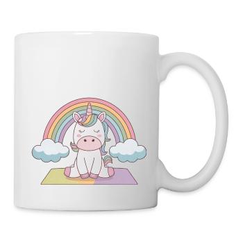 licorne de yoga - Mug blanc - blanc - Droite
