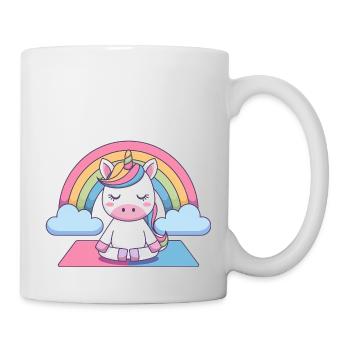 licorne de yoga - Mug blanc - blanc - Droite