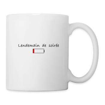 lendemain de soirée noir - Mug blanc - blanc - Droite