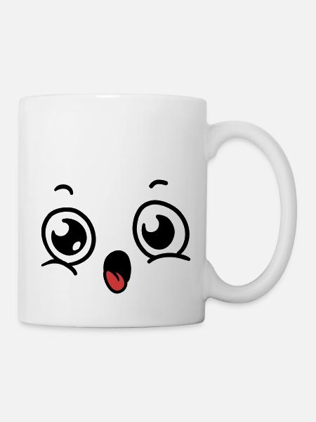Déguisement de visage - Mug blanc - blanc