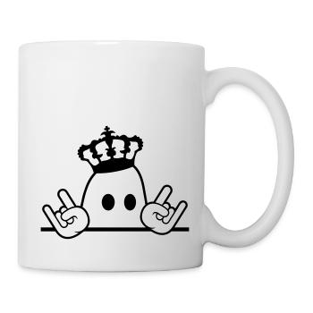 Cute Metal Halloween Ghost King Crown Ghost - Mug - white - Right