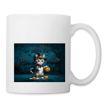 Spooky Cute Halloween Cat Spooky - Mug - white - Right