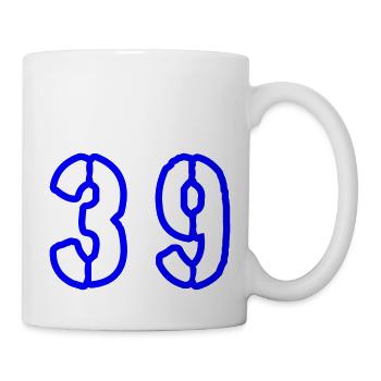 39 Zahl Symbol - Tasse - Weiß - Rechts