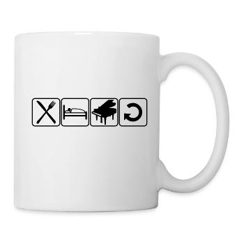 Piano Piano Daily Eat Sleep Repeat - Mug - white - Right