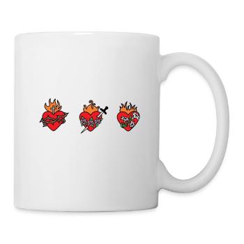 Heilige Herzen Jesu, Mariens und Josefs - Tasse - Weiß - Rechts