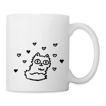 Lapino Minki - Katze mit Herz - Tasse - Weiß - Rechts
