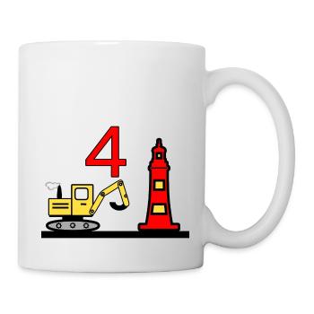 Excavatrice - Mug blanc - blanc - Droite