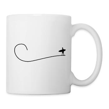 Surfing Surfboard Surfer Wassersport - Tasse - Weiß - Rechts