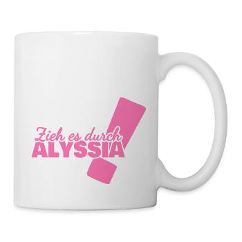 Vorname Alyssia - Tasse - Weiß - Rechts