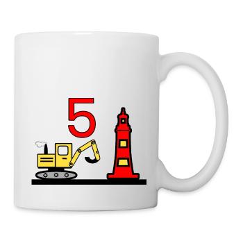 Excavatrice - Mug blanc - blanc - Droite