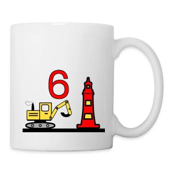 Excavatrice - Mug blanc - blanc - Droite