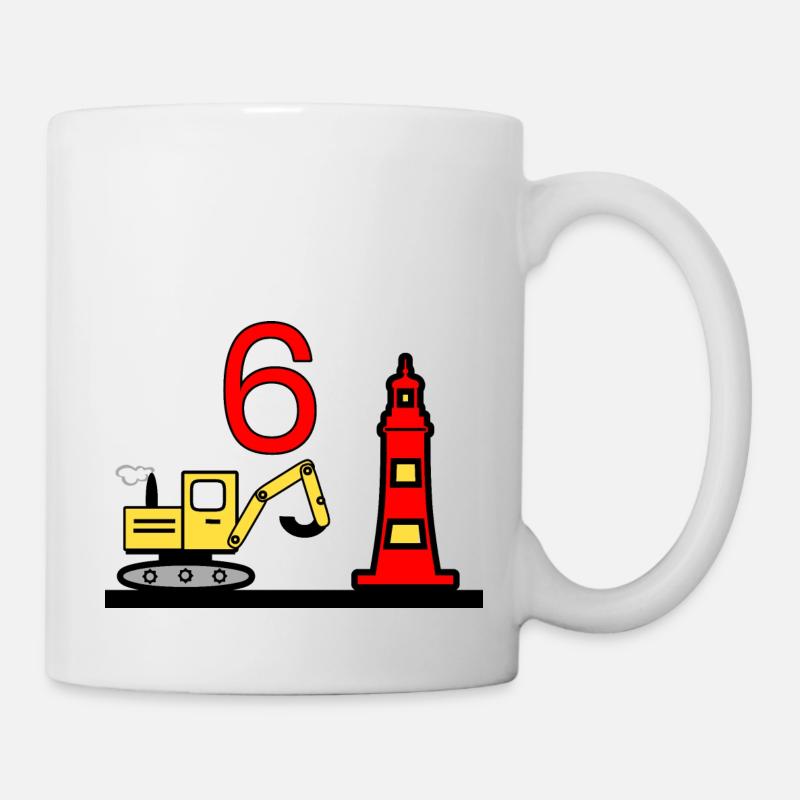 Bagger - Tasse - Weiß
