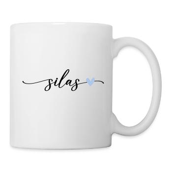 Silas Name Kalligrafie Schrift - Tasse - Weiß - Rechts