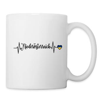Ligne cardiaque de pouls en Basse-Autriche - Mug blanc - blanc - Droite