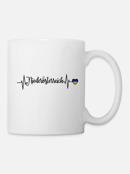 Niederösterreich Puls Herzlinie - Tasse - Weiß