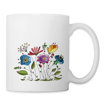 Blumen - Tasse - Weiß - Rechts