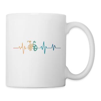 Retro Heartbeat Painter's Palette - Mug - white - Right