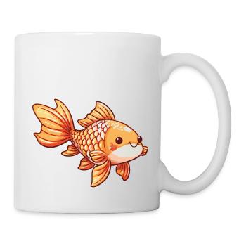 Bande dessinée Poisson Rouge - Mug blanc - blanc - Droite