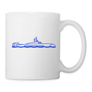 Aufgetauchtes U-Boot Wasseroberfläche Tauchgang - Tasse - Weiß - Rechts