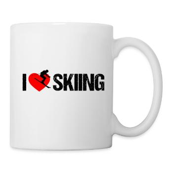 I love skiing - Tasse - Weiß - Rechts