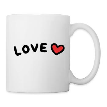 Cœur d’amour - Mug blanc - blanc - Droite