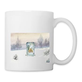 Winterhüttenweihnacht Winter Cabin Christmas - Tasse - Weiß - Rechts