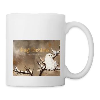 Joyeux Noël Harfang des neiges Paysage d’hiver - Mug blanc - blanc - Droite