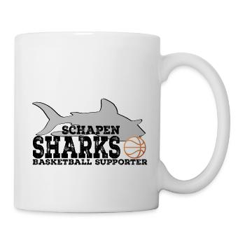 Sharks Supporter WHITE Rust Orange Ball - Tasse - Weiß - Rechts