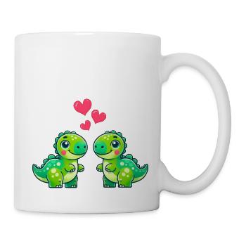 dino love - Tasse - Weiß - Rechts